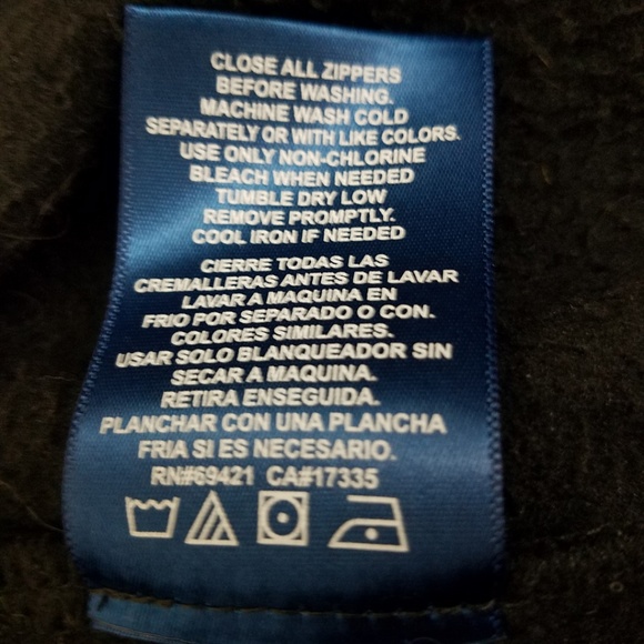 Reebok Full Zip up Hoodie Jacket 100% Poly - Picture 6 of 8